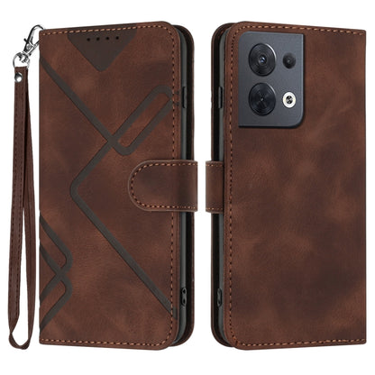 Line Pattern Skin Feel Leather Phone Case, For OPPO Reno8 5G, For OPPO A36 / A76 / A96 / K10 4G, For OPPO Reno6 Z 5G/Reno5 F/Reno5 Lite, For OPPO A16