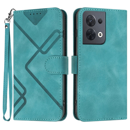 Line Pattern Skin Feel Leather Phone Case, For OPPO Reno8 5G, For OPPO A36 / A76 / A96 / K10 4G, For OPPO Reno6 Z 5G/Reno5 F/Reno5 Lite, For OPPO A16