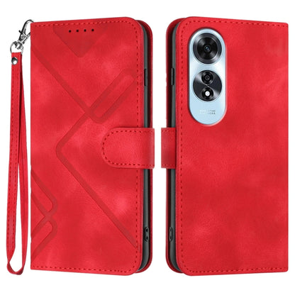 Line Pattern Skin Feel Leather Phone Case, For OPPO A60, For OPPO Reno11 F / F25 Pro, For OPPO A38 /  A18, For OPPO Find X8 Pro