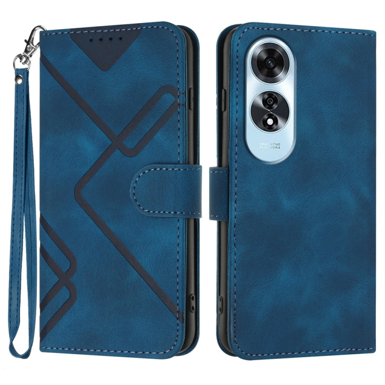 Line Pattern Skin Feel Leather Phone Case, For OPPO A60, For OPPO Reno11 F / F25 Pro, For OPPO A38 /  A18, For OPPO Find X8 Pro
