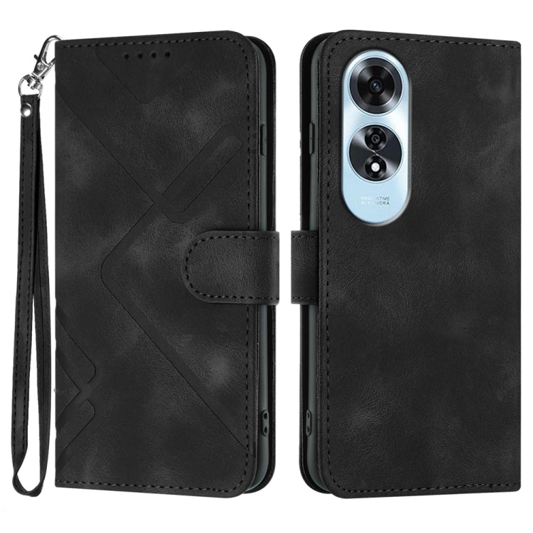 Line Pattern Skin Feel Leather Phone Case, For OPPO A60, For OPPO Reno11 F / F25 Pro, For OPPO A38 /  A18, For OPPO Find X8 Pro