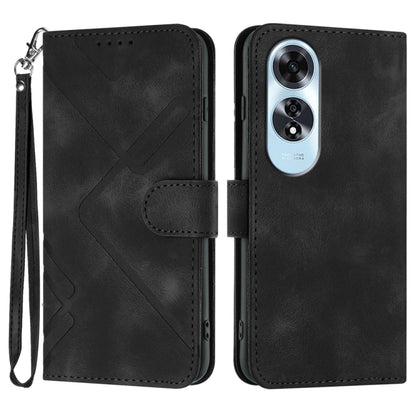 Line Pattern Skin Feel Leather Phone Case, For OPPO A60, For OPPO Reno11 F / F25 Pro, For OPPO A38 /  A18, For OPPO Find X8 Pro