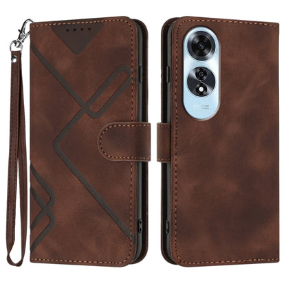 Line Pattern Skin Feel Leather Phone Case, For OPPO A60, For OPPO Reno11 F / F25 Pro, For OPPO A38 /  A18, For OPPO Find X8 Pro