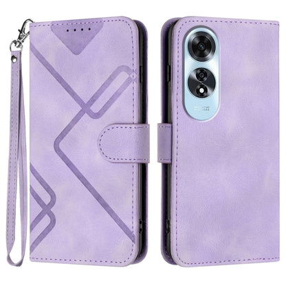 Line Pattern Skin Feel Leather Phone Case, For OPPO A60, For OPPO Reno11 F / F25 Pro, For OPPO A38 /  A18, For OPPO Find X8 Pro