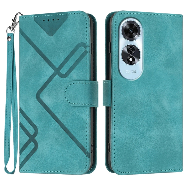 Line Pattern Skin Feel Leather Phone Case, For OPPO A60, For OPPO Reno11 F / F25 Pro, For OPPO A38 /  A18, For OPPO Find X8 Pro