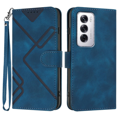 Line Pattern Skin Feel Leather Phone Case, For OPPO A5 Pro 5G, For OPPO Reno13 F 4G / 5G, For OPPO Find X8, For OPPO Reno12 Global