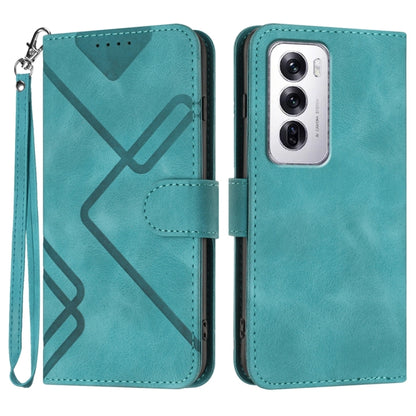 Line Pattern Skin Feel Leather Phone Case, For OPPO A5 Pro 5G, For OPPO Reno13 F 4G / 5G, For OPPO Find X8, For OPPO Reno12 Global