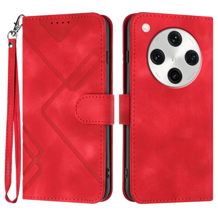 Line Pattern Skin Feel Leather Phone Case, For OPPO A60, For OPPO Reno11 F / F25 Pro, For OPPO A38 /  A18, For OPPO Find X8 Pro
