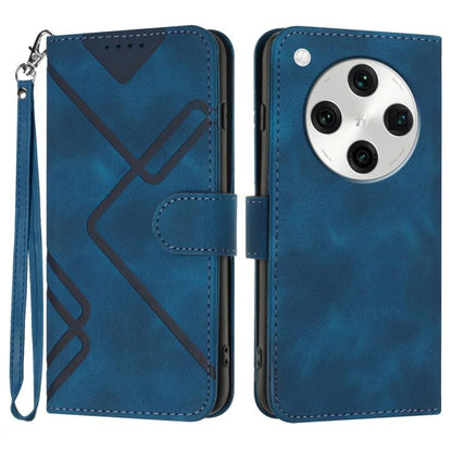 Line Pattern Skin Feel Leather Phone Case, For OPPO A60, For OPPO Reno11 F / F25 Pro, For OPPO A38 /  A18, For OPPO Find X8 Pro