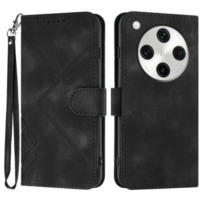 Line Pattern Skin Feel Leather Phone Case, For OPPO A60, For OPPO Reno11 F / F25 Pro, For OPPO A38 /  A18, For OPPO Find X8 Pro