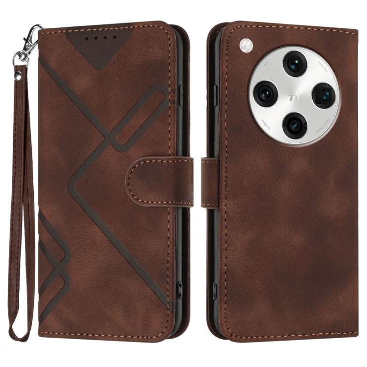 Line Pattern Skin Feel Leather Phone Case, For OPPO A60, For OPPO Reno11 F / F25 Pro, For OPPO A38 /  A18, For OPPO Find X8 Pro