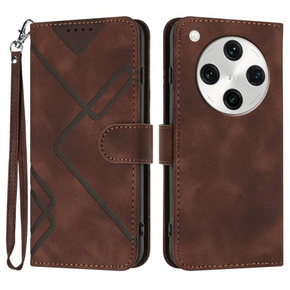 Line Pattern Skin Feel Leather Phone Case, For OPPO A60, For OPPO Reno11 F / F25 Pro, For OPPO A38 /  A18, For OPPO Find X8 Pro