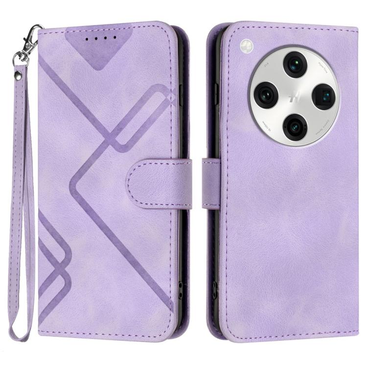 Line Pattern Skin Feel Leather Phone Case, For OPPO A60, For OPPO Reno11 F / F25 Pro, For OPPO A38 /  A18, For OPPO Find X8 Pro