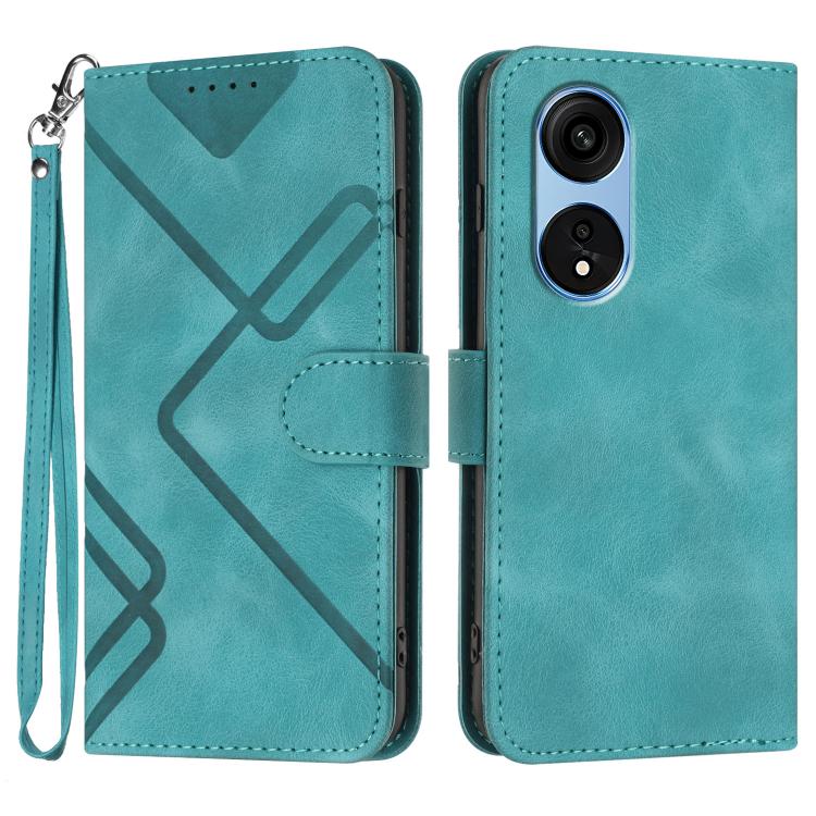 Line Pattern Skin Feel Leather Phone Case, For OPPO A1 Pro / Reno8 T 5G Global, For OPPO A77 4G Global, For OPPO A98 5G, For OPPO A17