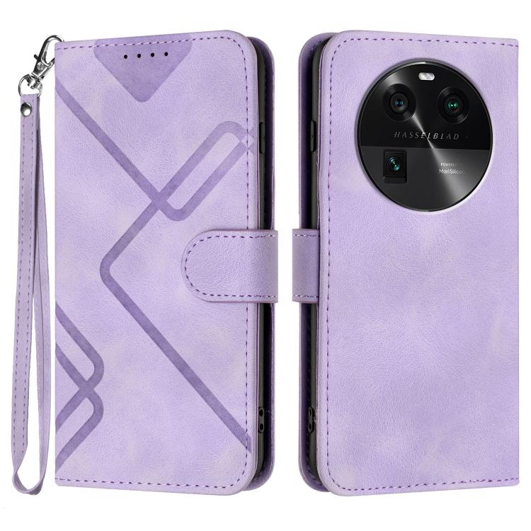 Line Pattern Skin Feel Leather Phone Case, For OPPO A78 5G / A1x, For OPPO Reno8 T 4G, For OPPO Find X6 Pro, For OPPO Find X6