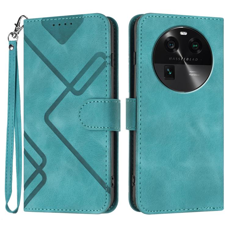 Line Pattern Skin Feel Leather Phone Case, For OPPO A78 5G / A1x, For OPPO Reno8 T 4G, For OPPO Find X6 Pro, For OPPO Find X6