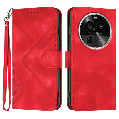 Line Pattern Skin Feel Leather Phone Case, For OPPO A78 5G / A1x, For OPPO Reno8 T 4G, For OPPO Find X6 Pro, For OPPO Find X6