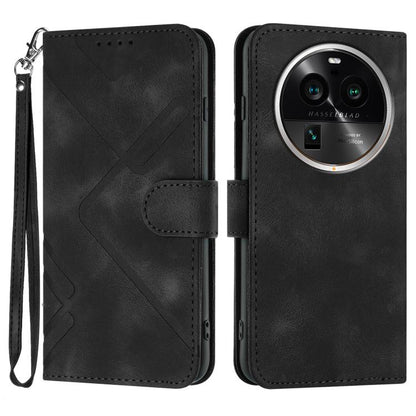 Line Pattern Skin Feel Leather Phone Case, For OPPO A78 5G / A1x, For OPPO Reno8 T 4G, For OPPO Find X6 Pro, For OPPO Find X6
