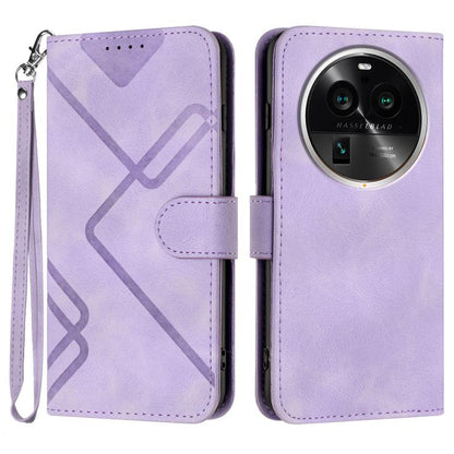 Line Pattern Skin Feel Leather Phone Case, For OPPO A78 5G / A1x, For OPPO Reno8 T 4G, For OPPO Find X6 Pro, For OPPO Find X6