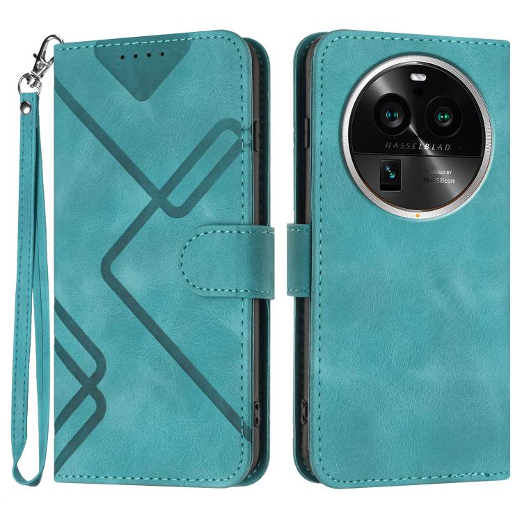 Line Pattern Skin Feel Leather Phone Case, For OPPO A78 5G / A1x, For OPPO Reno8 T 4G, For OPPO Find X6 Pro, For OPPO Find X6