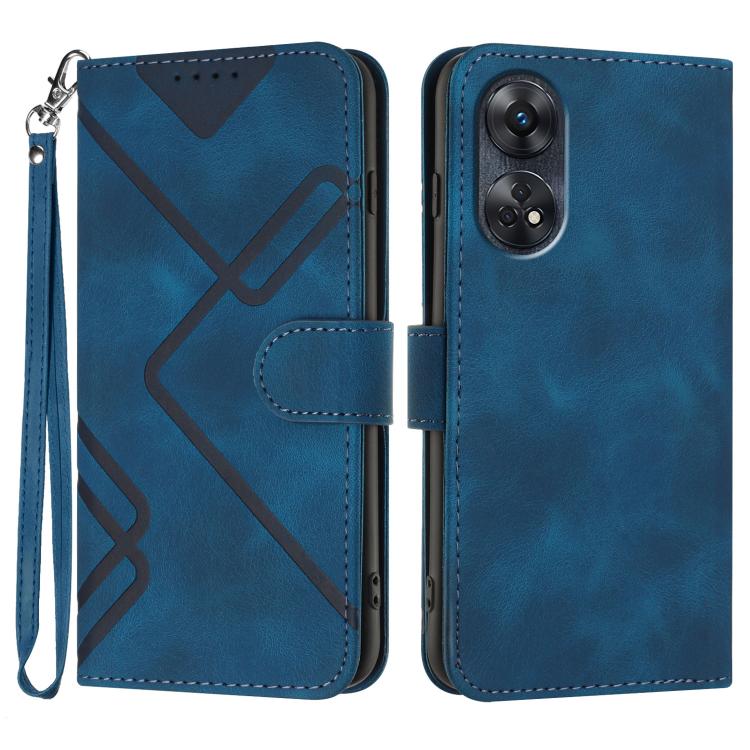Line Pattern Skin Feel Leather Phone Case, For OPPO A78 5G / A1x, For OPPO Reno8 T 4G, For OPPO Find X6 Pro, For OPPO Find X6