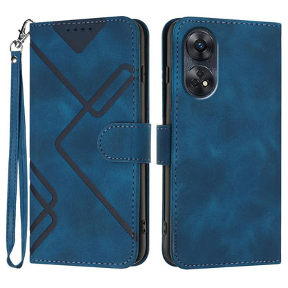 Line Pattern Skin Feel Leather Phone Case, For OPPO A78 5G / A1x, For OPPO Reno8 T 4G, For OPPO Find X6 Pro, For OPPO Find X6