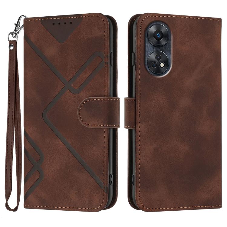 Line Pattern Skin Feel Leather Phone Case, For OPPO A78 5G / A1x, For OPPO Reno8 T 4G, For OPPO Find X6 Pro, For OPPO Find X6