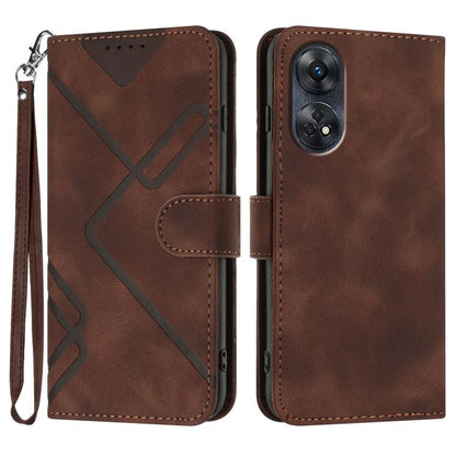 Line Pattern Skin Feel Leather Phone Case, For OPPO A78 5G / A1x, For OPPO Reno8 T 4G, For OPPO Find X6 Pro, For OPPO Find X6