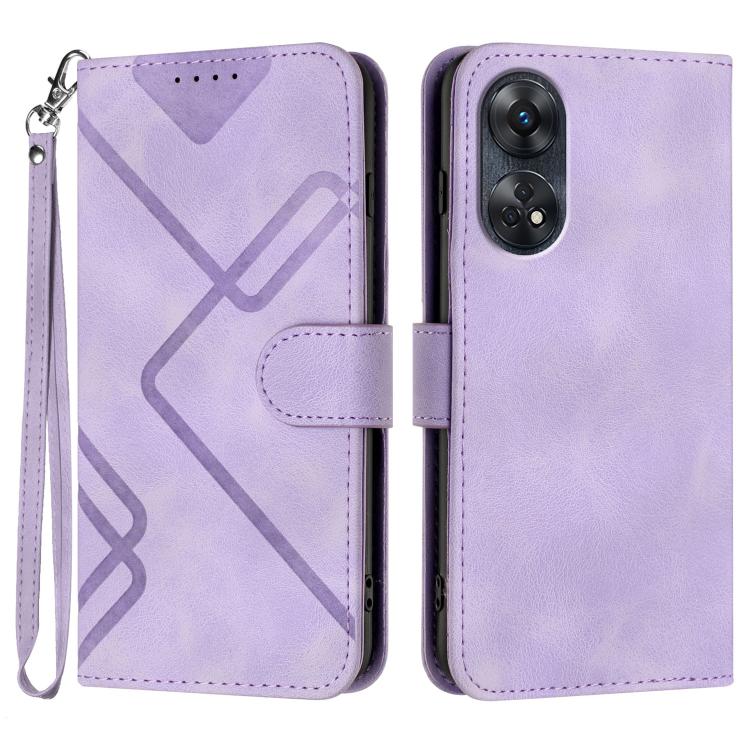 Line Pattern Skin Feel Leather Phone Case, For OPPO A78 5G / A1x, For OPPO Reno8 T 4G, For OPPO Find X6 Pro, For OPPO Find X6
