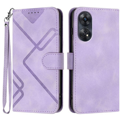 Line Pattern Skin Feel Leather Phone Case, For OPPO A78 5G / A1x, For OPPO Reno8 T 4G, For OPPO Find X6 Pro, For OPPO Find X6