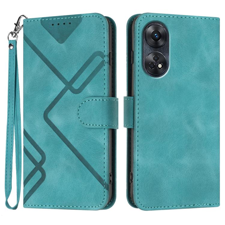 Line Pattern Skin Feel Leather Phone Case, For OPPO A78 5G / A1x, For OPPO Reno8 T 4G, For OPPO Find X6 Pro, For OPPO Find X6