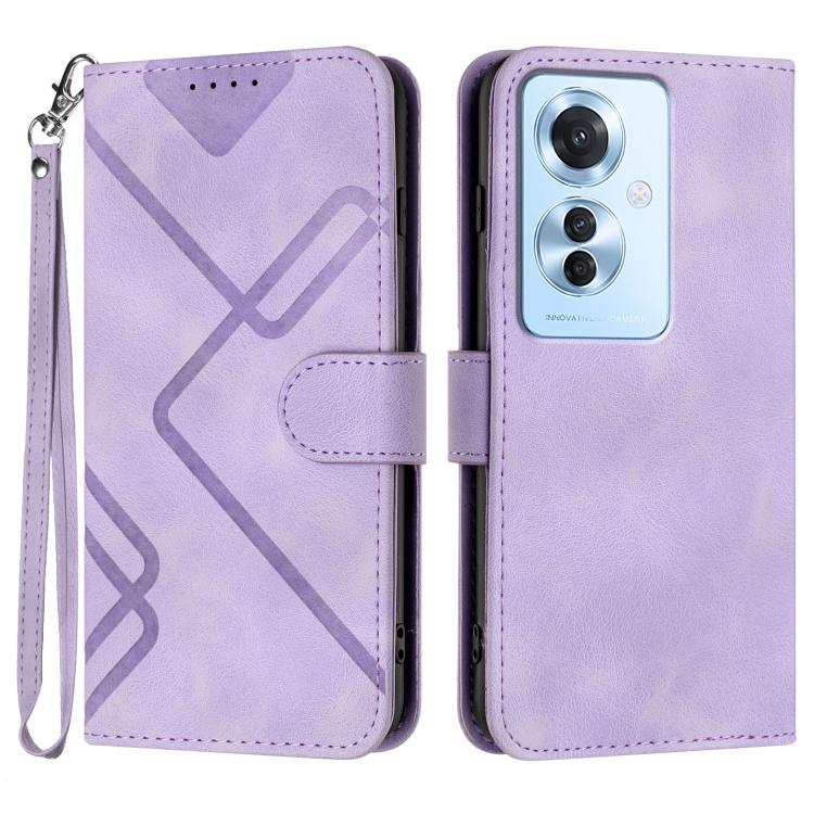 Line Pattern Skin Feel Leather Phone Case, For OPPO A60, For OPPO Reno11 F / F25 Pro, For OPPO A38 /  A18, For OPPO Find X8 Pro
