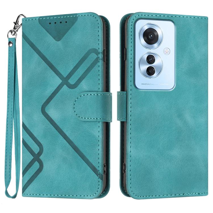 Line Pattern Skin Feel Leather Phone Case, For OPPO A60, For OPPO Reno11 F / F25 Pro, For OPPO A38 /  A18, For OPPO Find X8 Pro