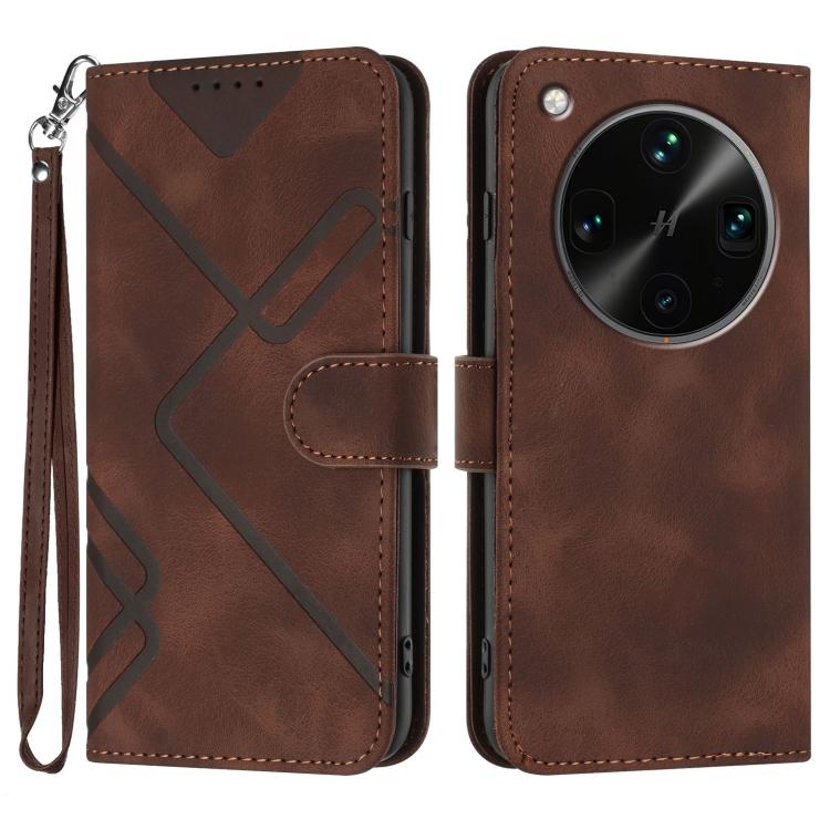 Line Pattern Skin Feel Leather Phone Case, For OPPO K13 5G, For OPPO Find X8s+, For OPPO Find X8s, For OPPO Find X8 Ultra
