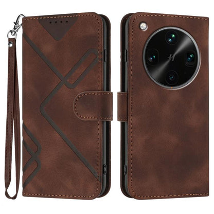 Line Pattern Skin Feel Leather Phone Case, For OPPO K13 5G, For OPPO Find X8s+, For OPPO Find X8s, For OPPO Find X8 Ultra
