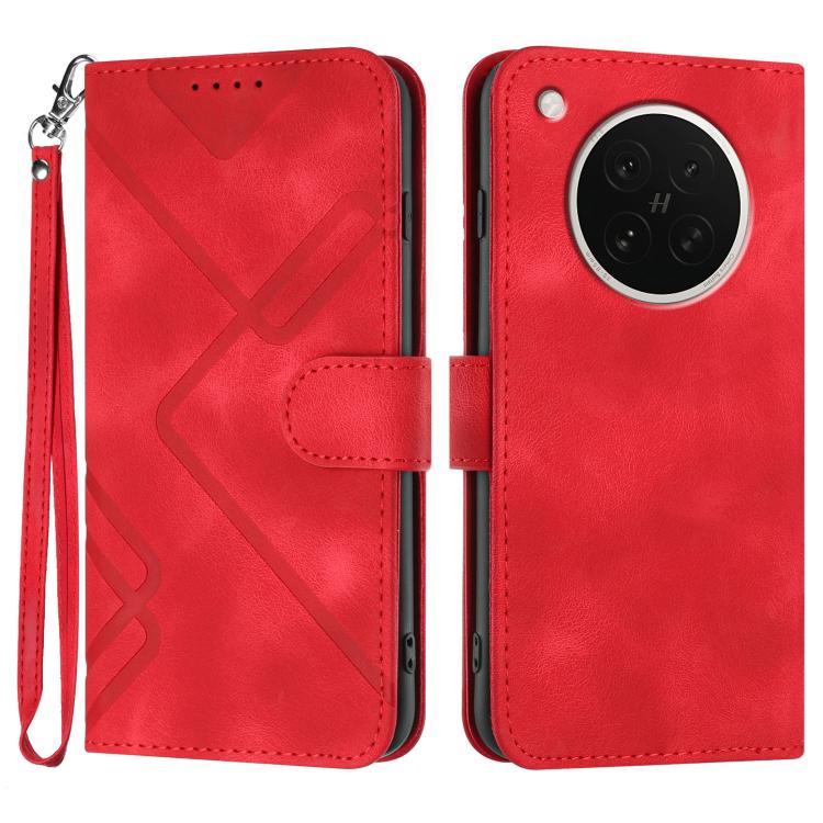 Line Pattern Skin Feel Leather Phone Case, For OPPO K13 5G, For OPPO Find X8s+, For OPPO Find X8s, For OPPO Find X8 Ultra