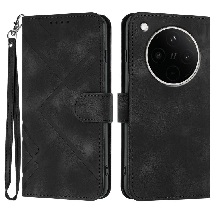 Line Pattern Skin Feel Leather Phone Case, For OPPO K13 5G, For OPPO Find X8s+, For OPPO Find X8s, For OPPO Find X8 Ultra