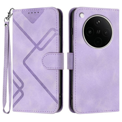 Line Pattern Skin Feel Leather Phone Case, For OPPO K13 5G, For OPPO Find X8s+, For OPPO Find X8s, For OPPO Find X8 Ultra