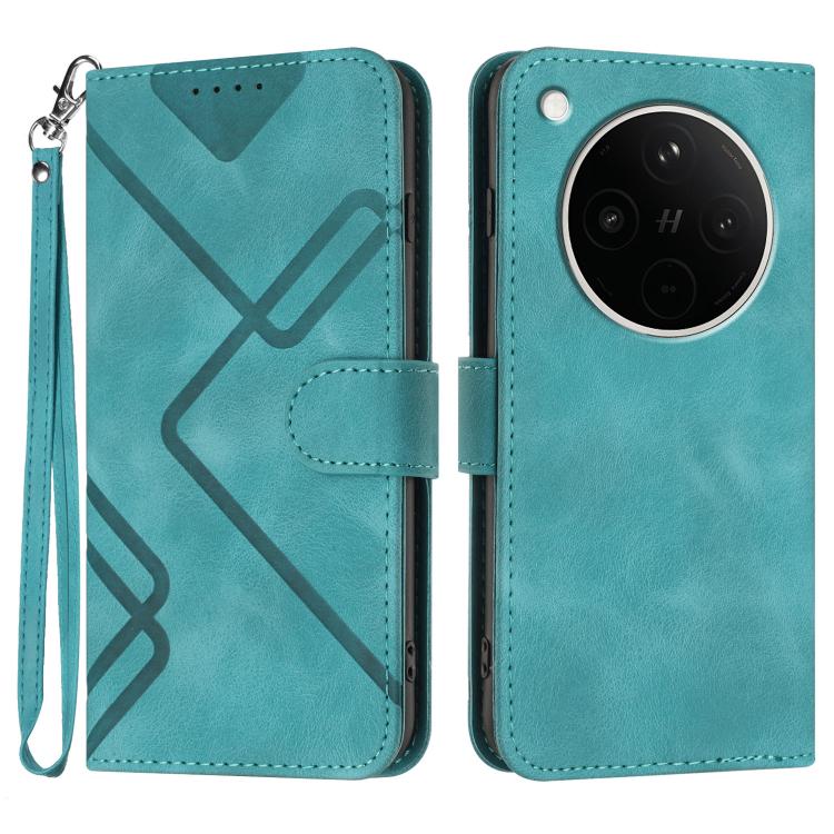Line Pattern Skin Feel Leather Phone Case, For OPPO K13 5G, For OPPO Find X8s+, For OPPO Find X8s, For OPPO Find X8 Ultra