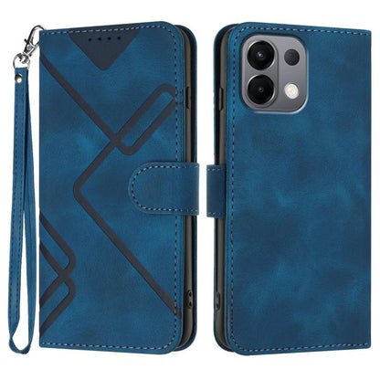 Line Pattern Skin Feel Leather Phone Case, For OPPO K13 5G, For OPPO Find X8s+, For OPPO Find X8s, For OPPO Find X8 Ultra