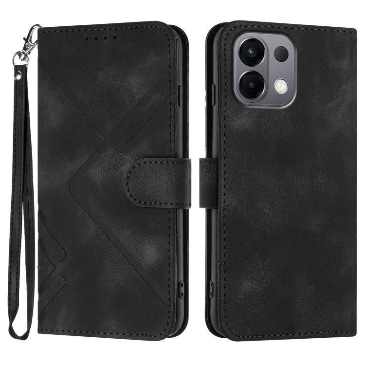 Line Pattern Skin Feel Leather Phone Case, For OPPO K13 5G, For OPPO Find X8s+, For OPPO Find X8s, For OPPO Find X8 Ultra
