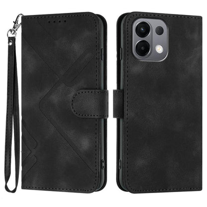 Line Pattern Skin Feel Leather Phone Case, For OPPO K13 5G, For OPPO Find X8s+, For OPPO Find X8s, For OPPO Find X8 Ultra