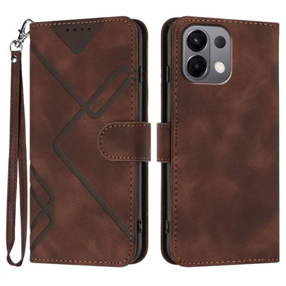 Line Pattern Skin Feel Leather Phone Case, For OPPO K13 5G, For OPPO Find X8s+, For OPPO Find X8s, For OPPO Find X8 Ultra