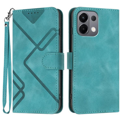 Line Pattern Skin Feel Leather Phone Case, For OPPO K13 5G, For OPPO Find X8s+, For OPPO Find X8s, For OPPO Find X8 Ultra