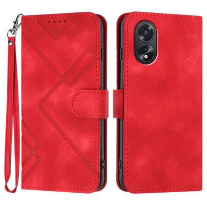 Line Pattern Skin Feel Leather Phone Case, For OPPO A60, For OPPO Reno11 F / F25 Pro, For OPPO A38 /  A18, For OPPO Find X8 Pro