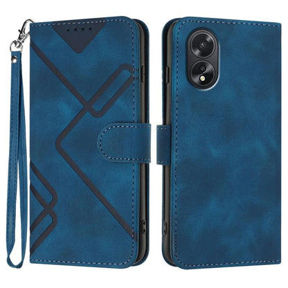 Line Pattern Skin Feel Leather Phone Case, For OPPO A60, For OPPO Reno11 F / F25 Pro, For OPPO A38 /  A18, For OPPO Find X8 Pro