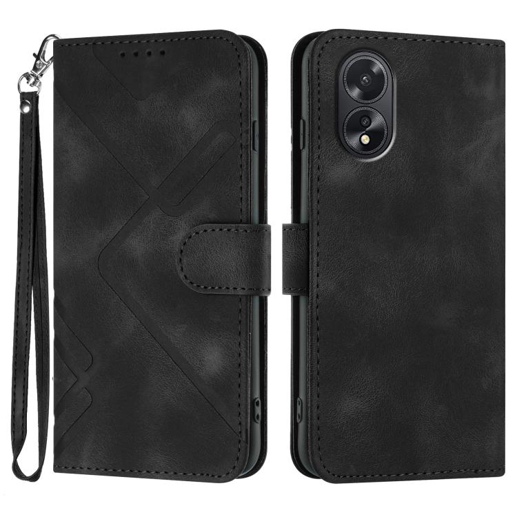 Line Pattern Skin Feel Leather Phone Case, For OPPO A60, For OPPO Reno11 F / F25 Pro, For OPPO A38 /  A18, For OPPO Find X8 Pro