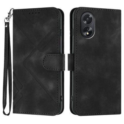 Line Pattern Skin Feel Leather Phone Case, For OPPO A60, For OPPO Reno11 F / F25 Pro, For OPPO A38 /  A18, For OPPO Find X8 Pro