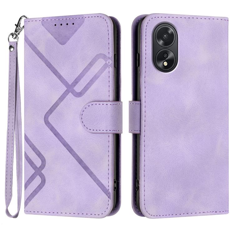 Line Pattern Skin Feel Leather Phone Case, For OPPO A60, For OPPO Reno11 F / F25 Pro, For OPPO A38 /  A18, For OPPO Find X8 Pro