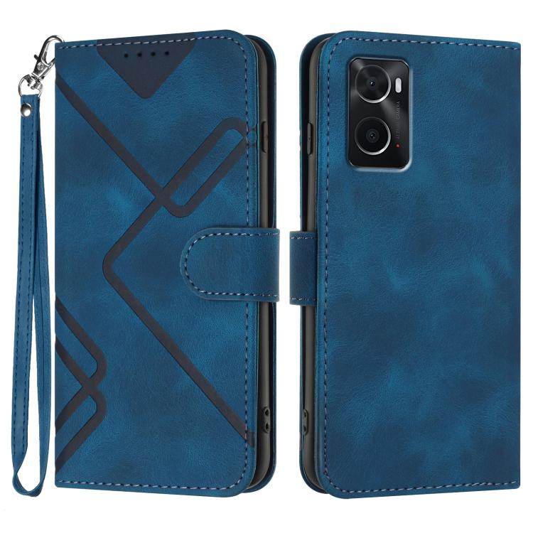 Line Pattern Skin Feel Leather Phone Case, For OPPO Reno8 5G, For OPPO A36 / A76 / A96 / K10 4G, For OPPO Reno6 Z 5G/Reno5 F/Reno5 Lite, For OPPO A16